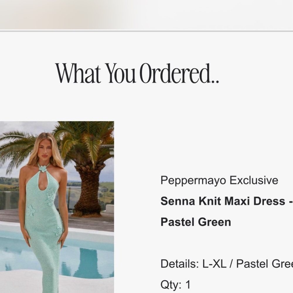 Peppermayo Senna Knit Maxi Dress - Pastel Green